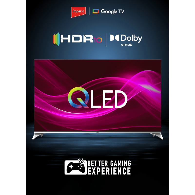 IMPEX 55" QLED UHD GOOGLE LED TV |  evoQ 55S4QLC2R120