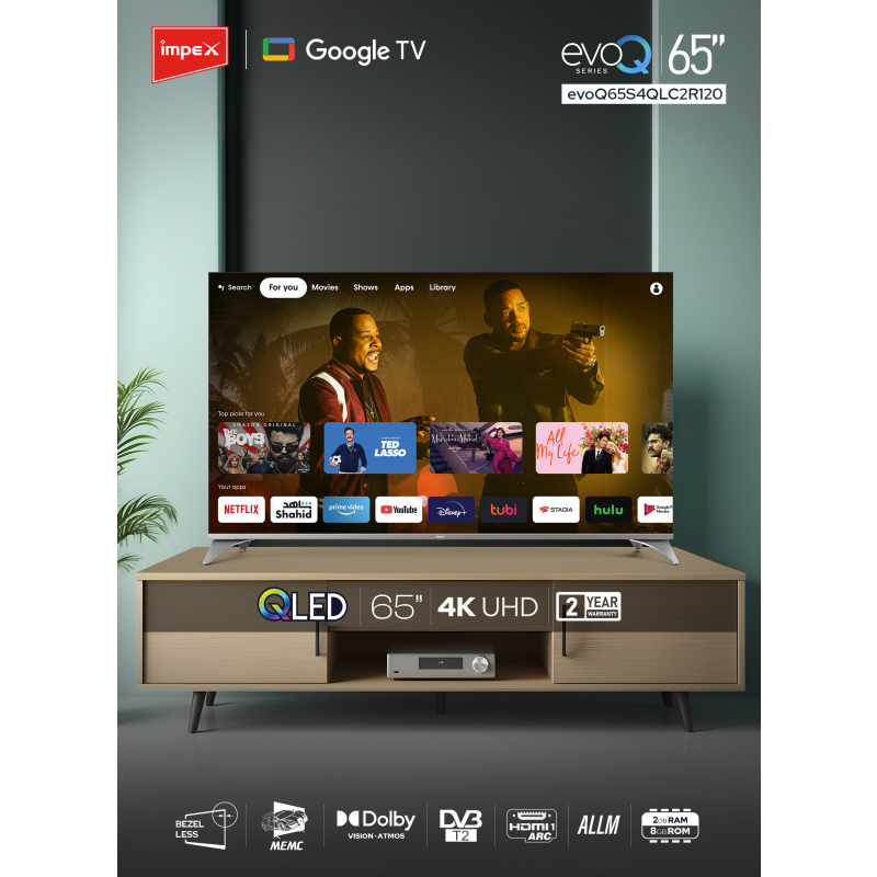 Impex 65" google TV | evoQ 65S4QLC2R120