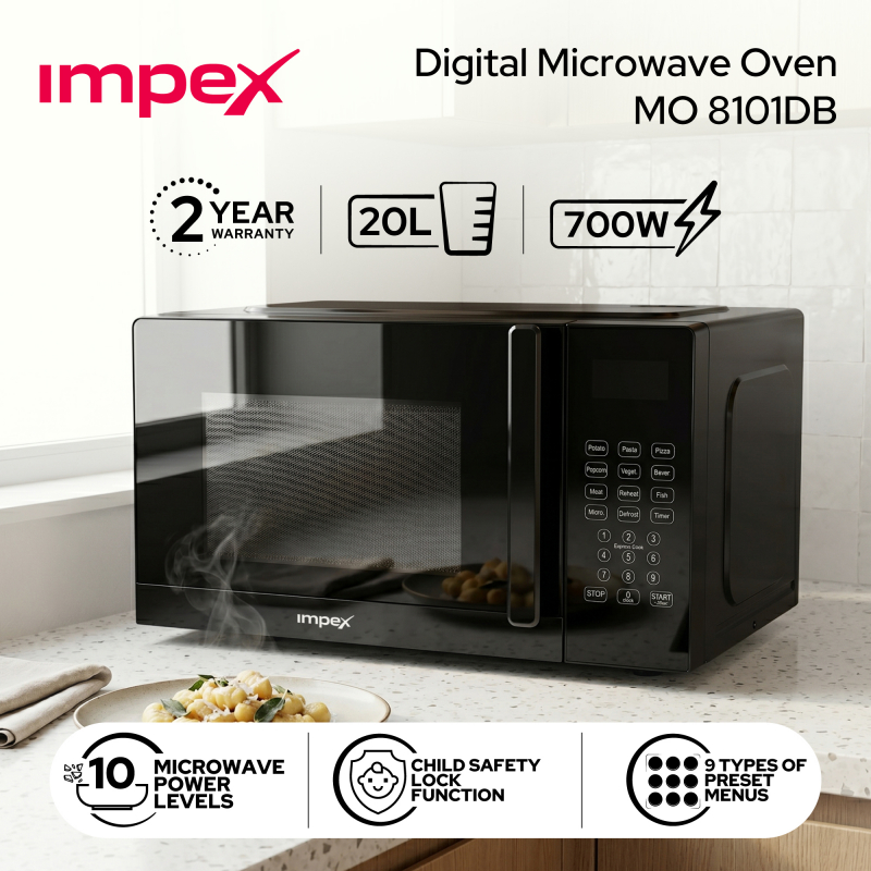 IMPEX 20L DIGITAL MICROWAVE OVEN