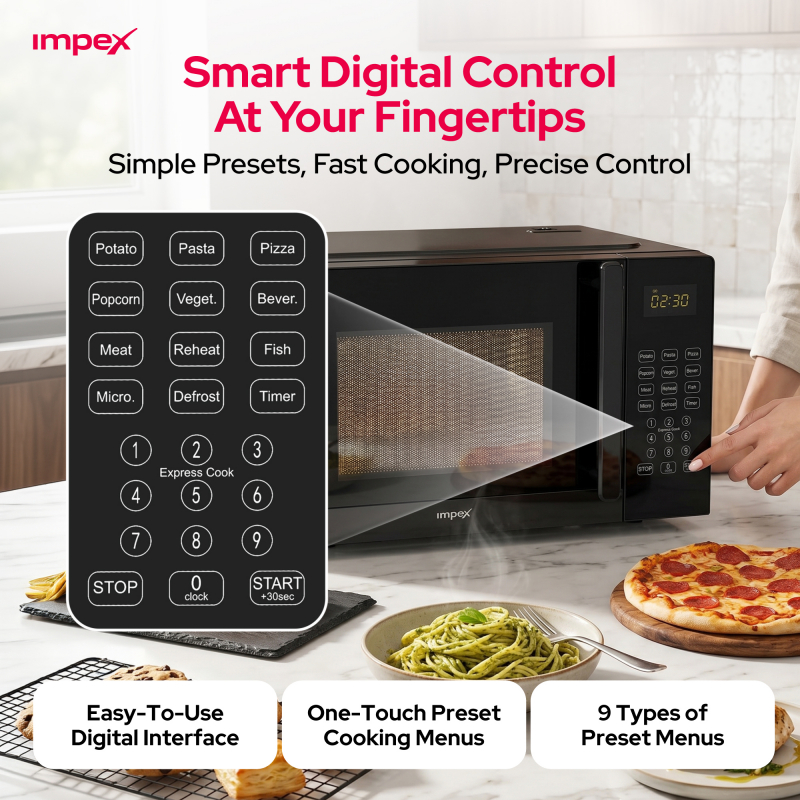 IMPEX 20L DIGITAL MICROWAVE OVEN