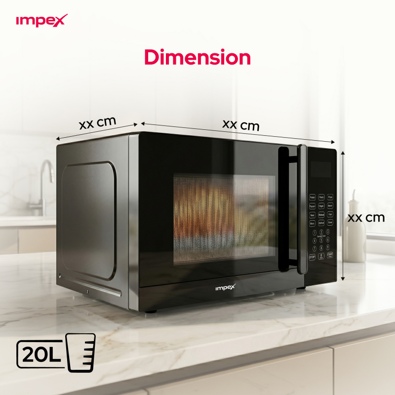 IMPEX 20L DIGITAL MICROWAVE OVEN