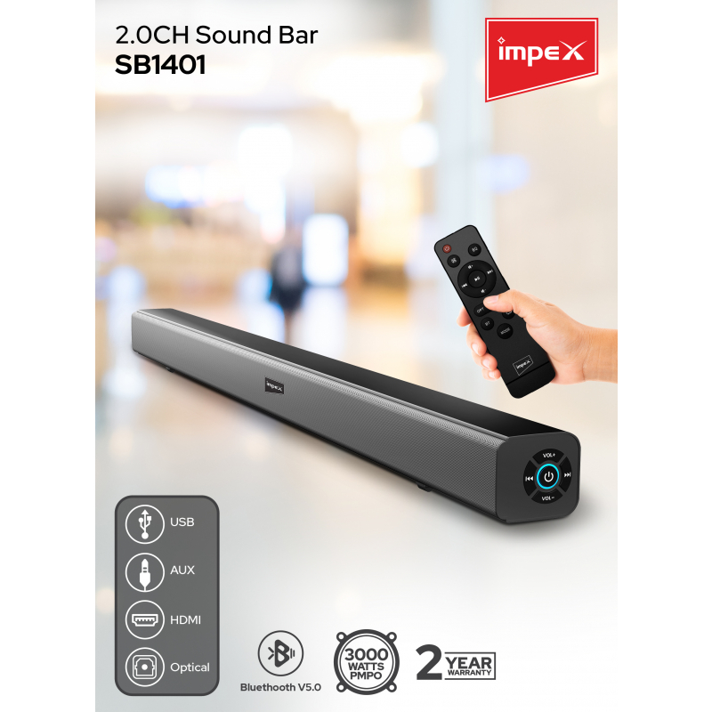 Impex 2.0CH Sound Bar | SB 1401