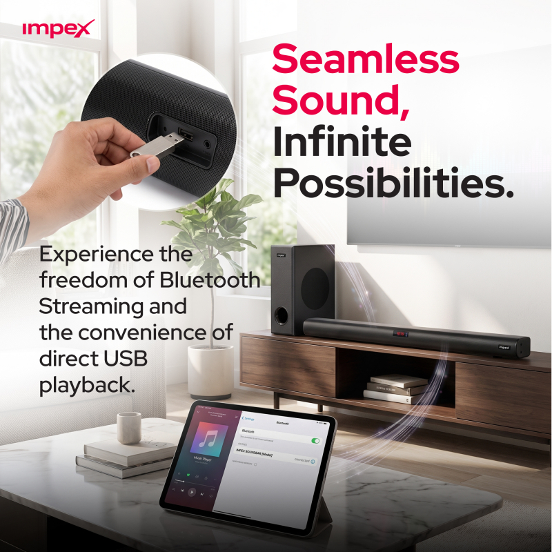Impex 2.1 Wireless Subwoofer Soundbar BeatBeam | SB 6000