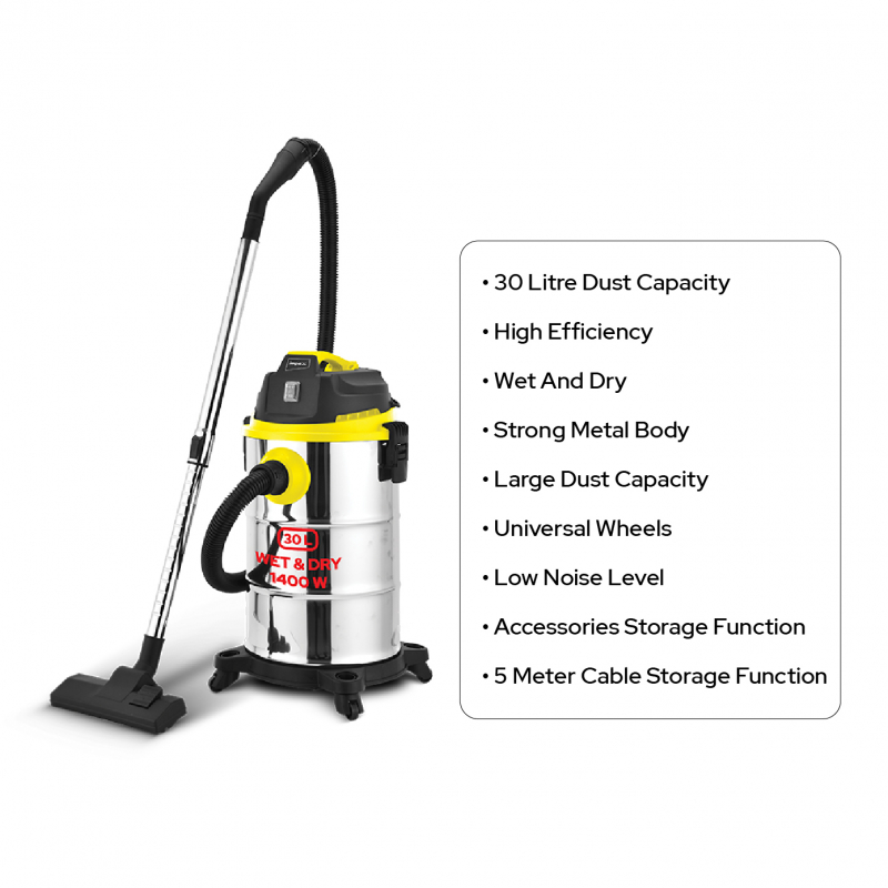 Impex 30L Wet & Dry Vacuum Cleaner 1400W | VC 4707