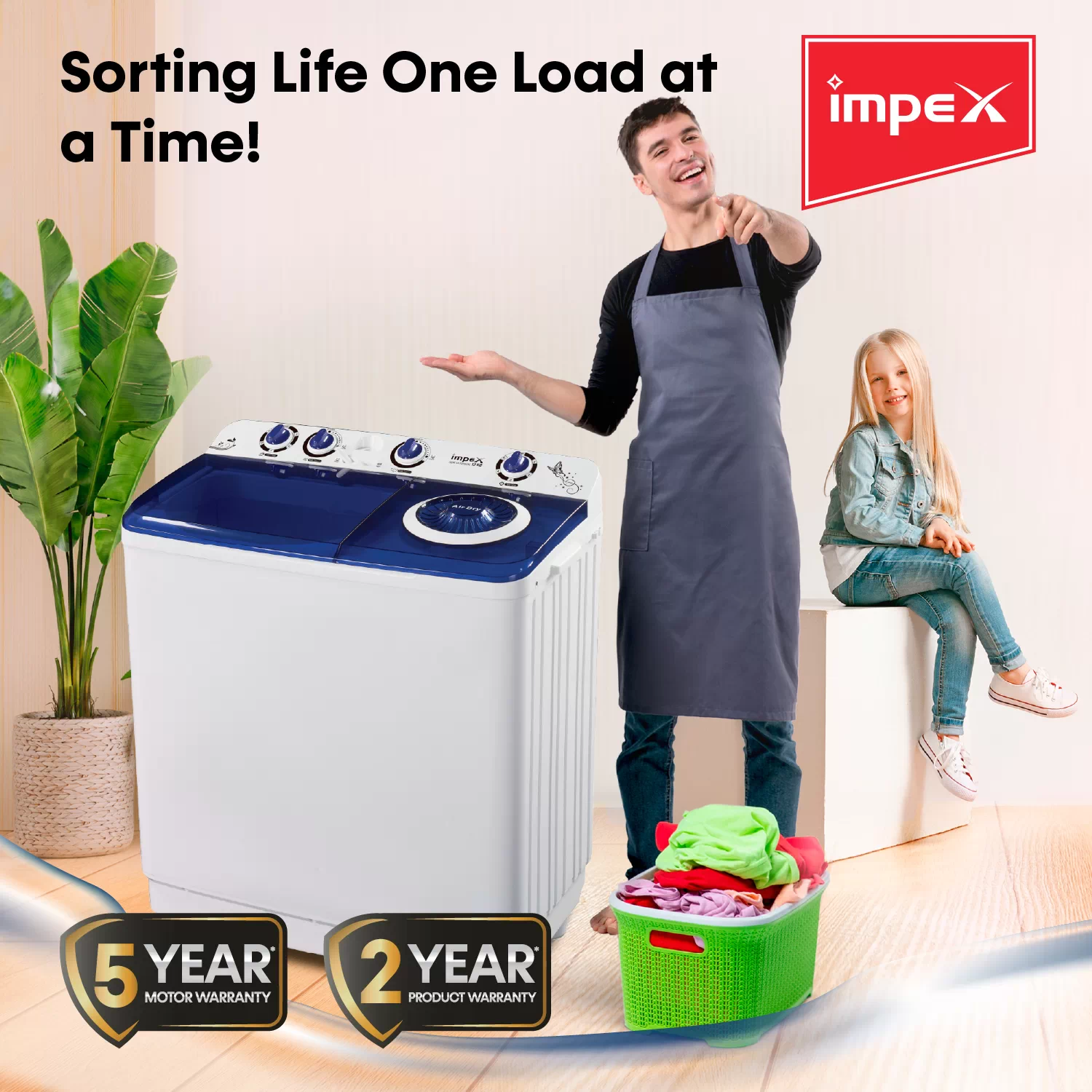 12.0 Kg Semi-Automatic Top Load Washing Machine | WM 4205