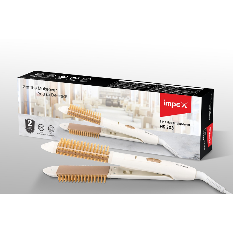 Impex 2 in 1 Hair Straightener | HS 303