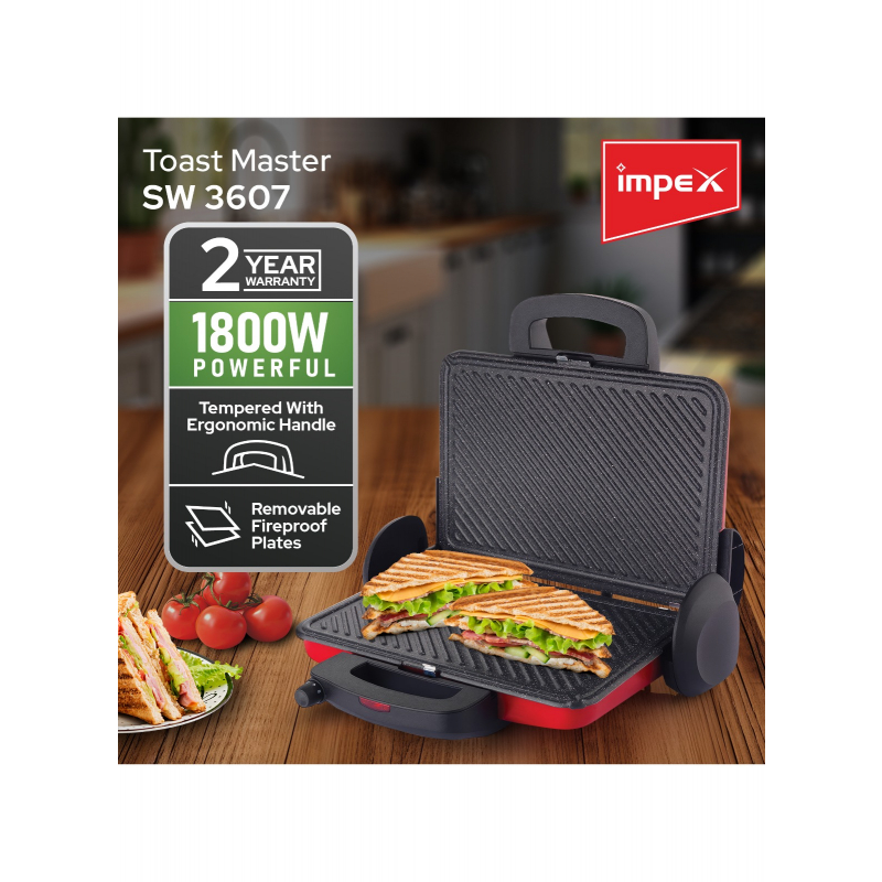 Impex 4 Slice Toast Master 1800W Turkey | SW 3607