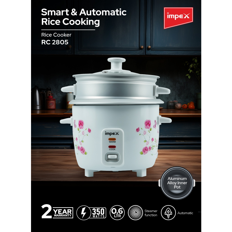 Impex Electric Rice Cooker 0.6 Ltr | RC 2805