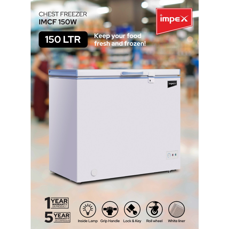 Impex 150L Chest Freezer | IMCF150W