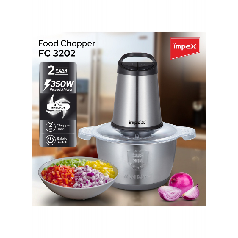 Impex 2L SS Food Chopper | FC 3202