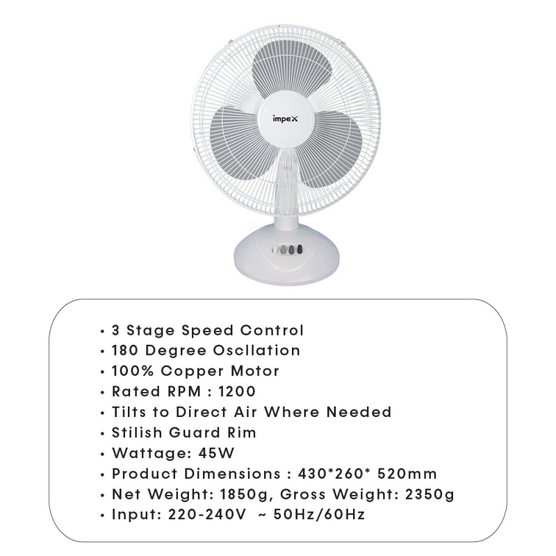 Impex Table Fan | TF 7505