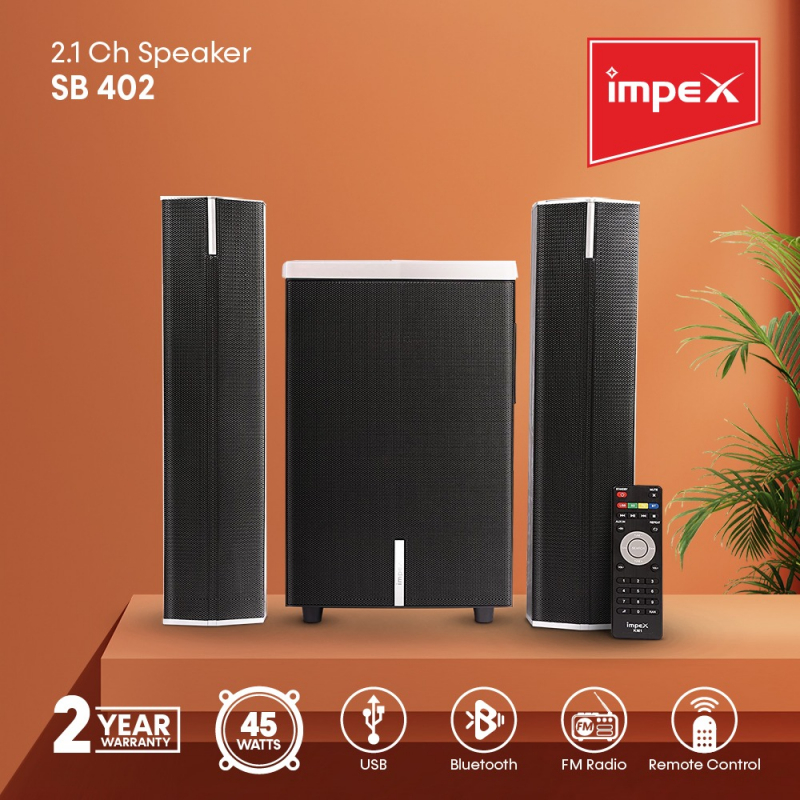 IMPEX MUSIK BAR | SB 402 2.1 CHANNEL MULTIMEDIA SPEAKER SYSTEM