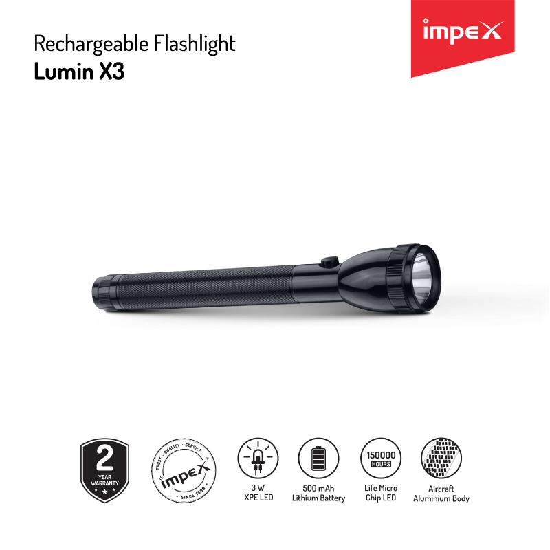 Impex LED Flash Light | Lumin X3