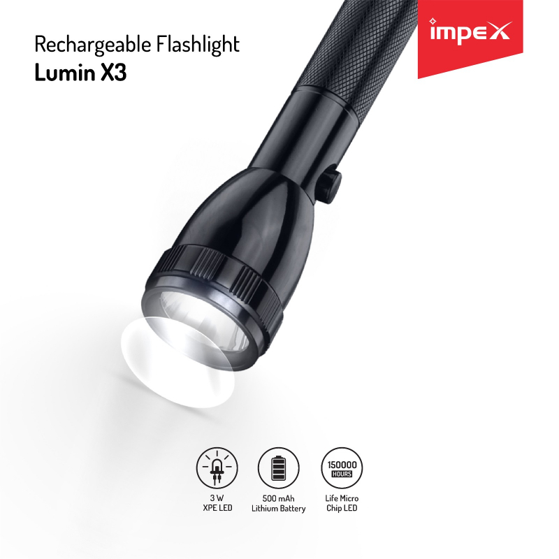 Impex LED Flash Light | Lumin X3