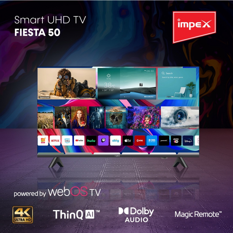 Impex 50" UHD Smart Led Tv -WEBOS | FIESTA 50UFX2AC