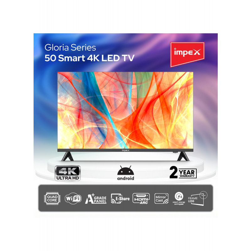 Impex 50" FHD Smart LED TV | GLORIA 50  SMART