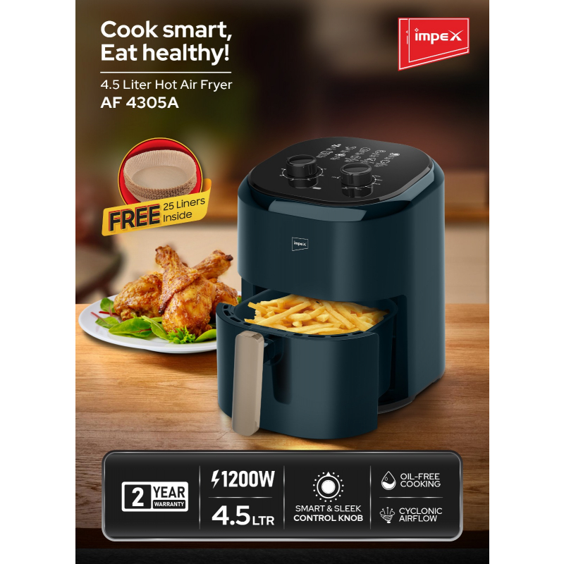 Impex 4.5 Ltr. Mechanical Air fryer | AF 4305A