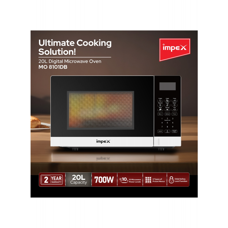 IMPEX 20L DIGITAL MICROWAVE OVEN