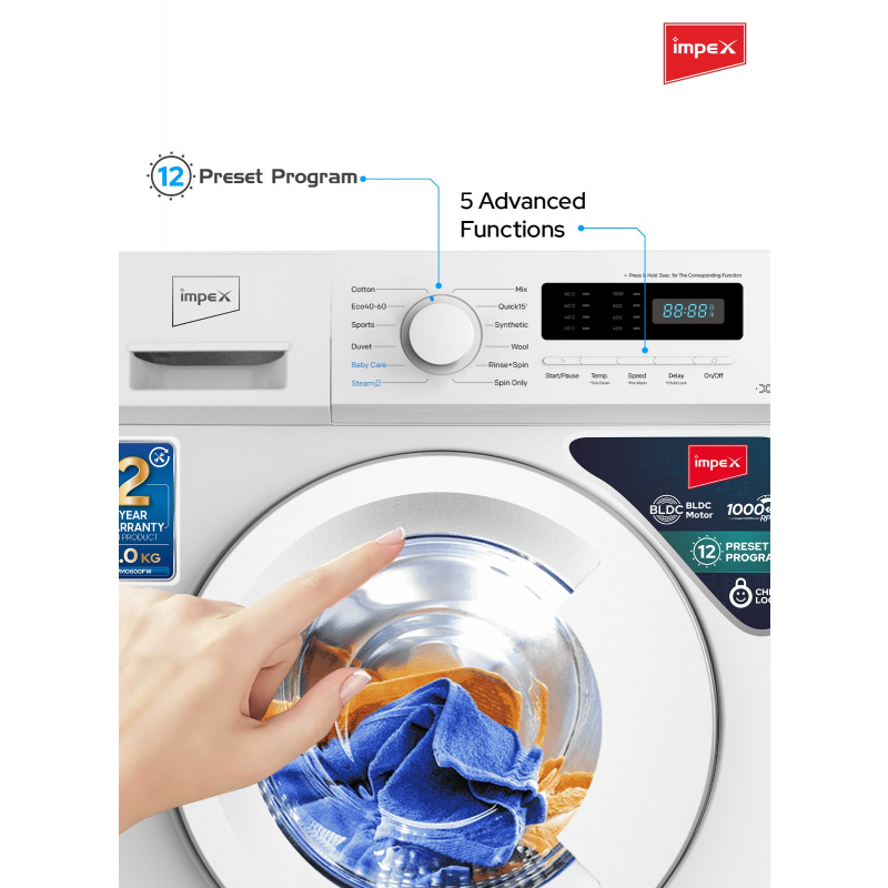 Impex Front Load Washing Machine | WM0600FW