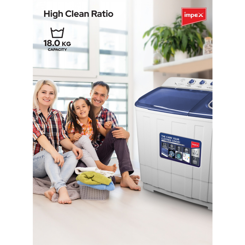 Impex 18Kg Semi Automatic Washing Machine | WM 4218 H